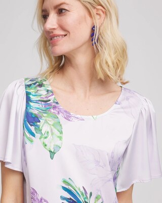 Flutter Sleeve Satin Top click to view larger image.