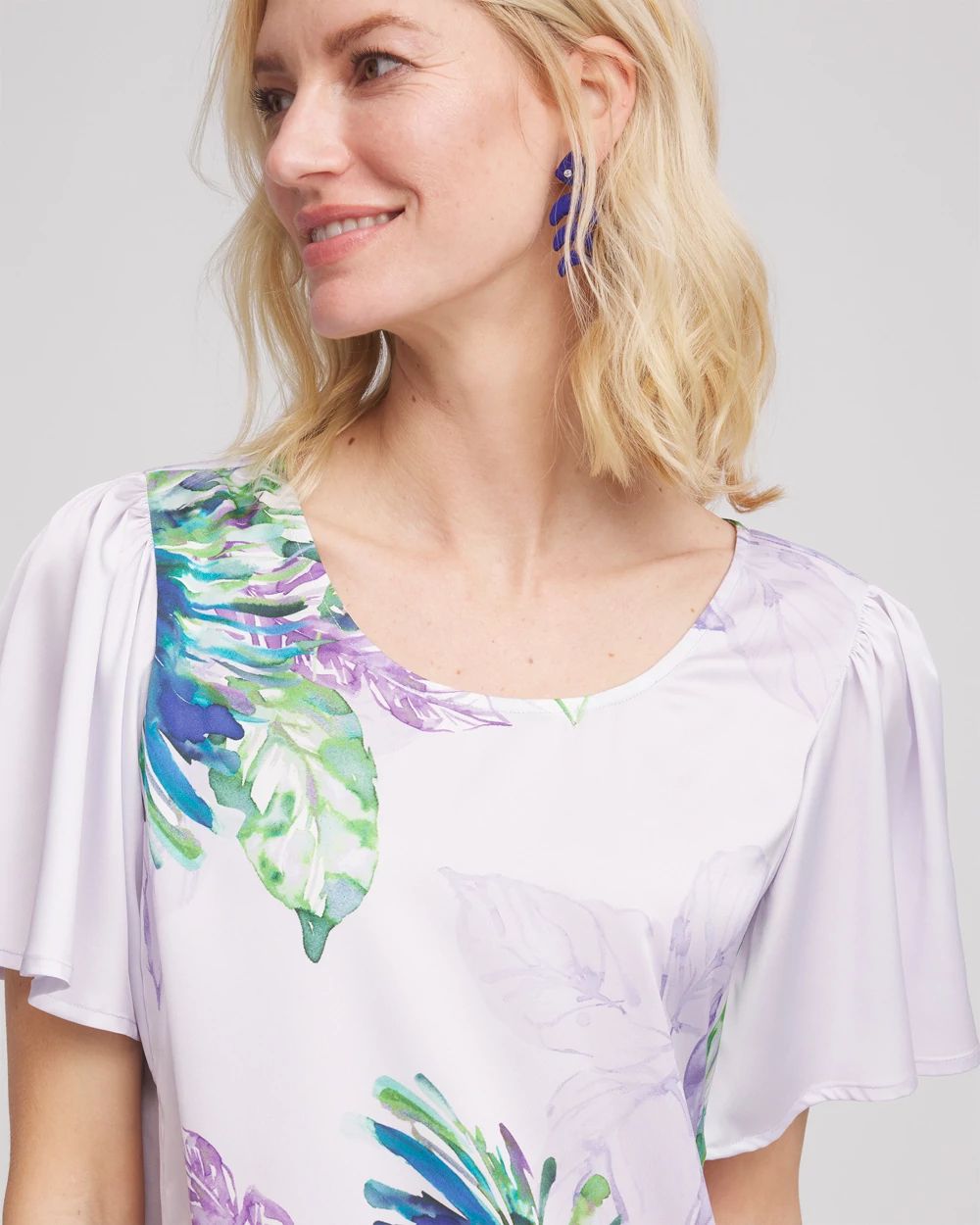 Flutter Sleeve Satin Top