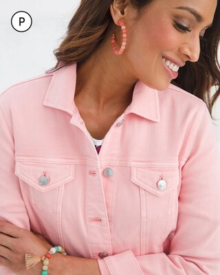 Petite Alabaster Denim Jacket