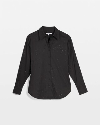 Sparkle Embellished Poplin Shirt click to view larger image.