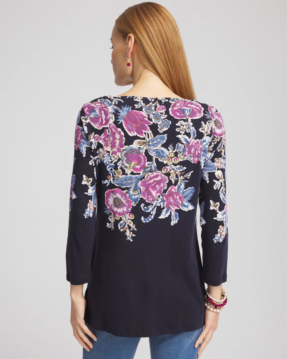 Floral Square Neck Tunic