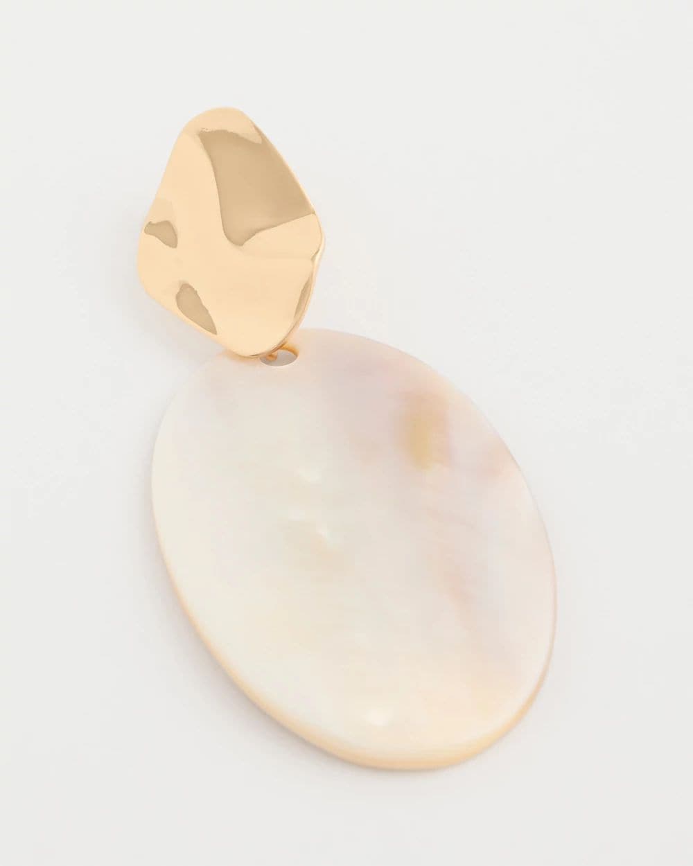 Shell Oval Drop Earrings