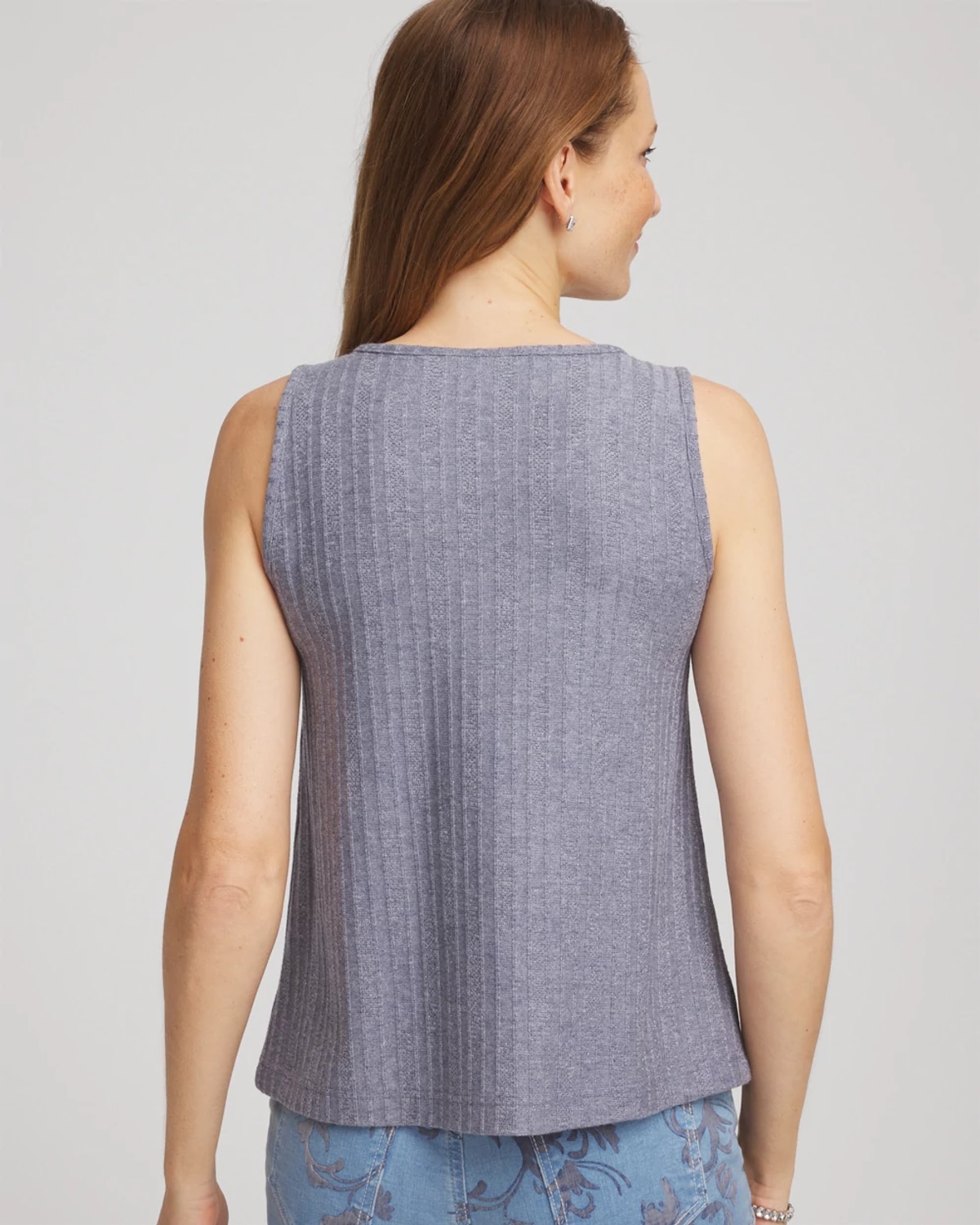 Chico's Cozy Tank Twinset In Blue In Blue