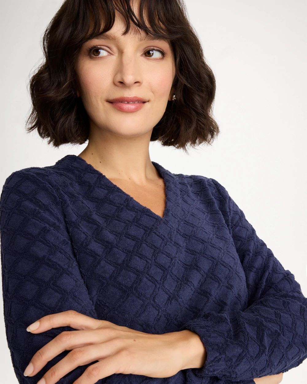 Zenergy® Terry Cloth Jacquard Top