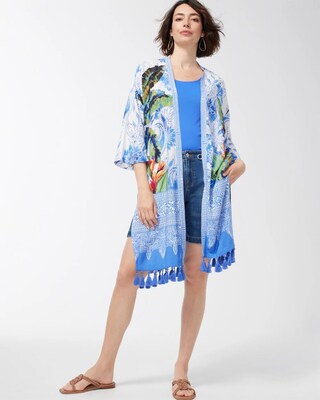 Floral Print Kimono