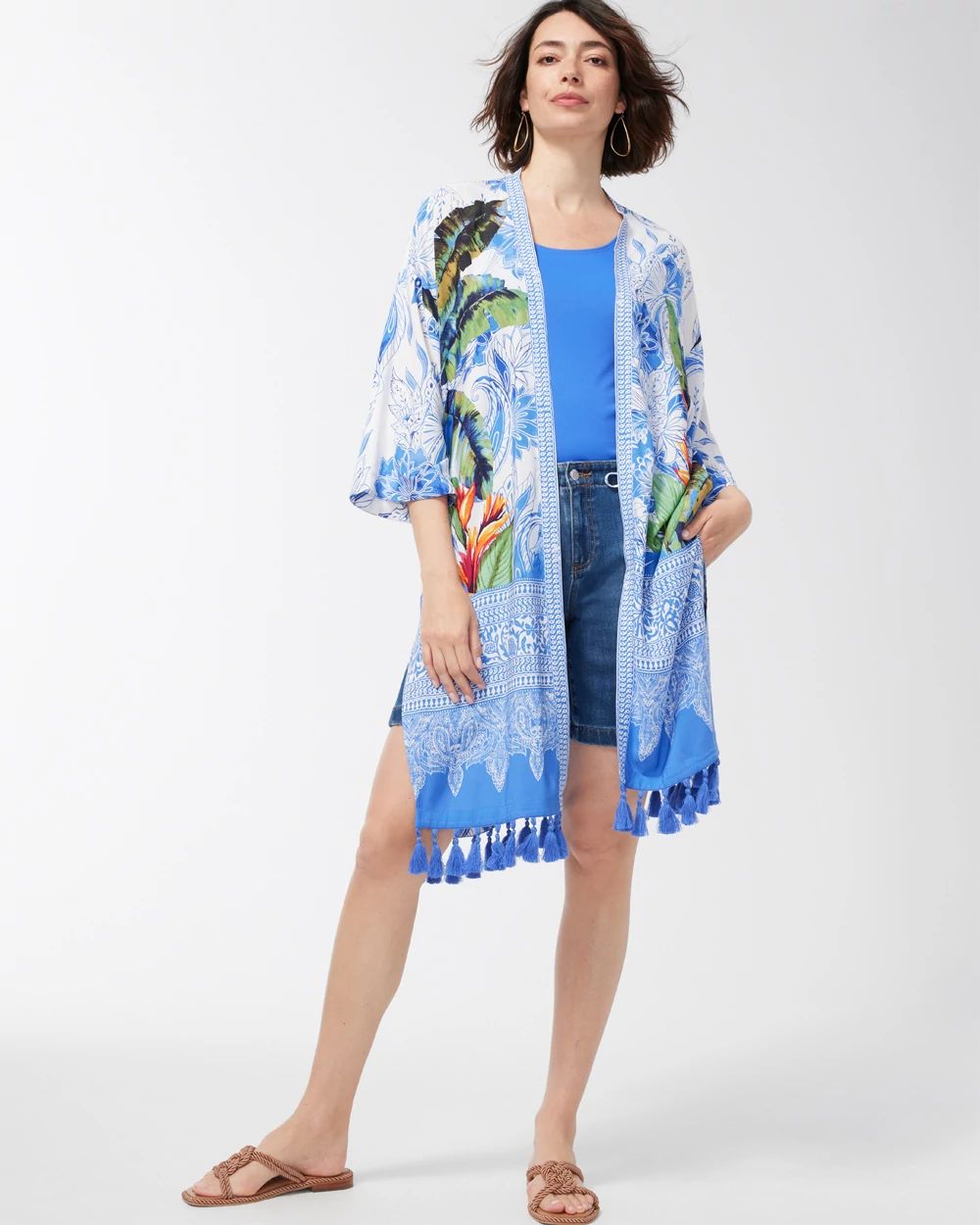 Floral Print Kimono