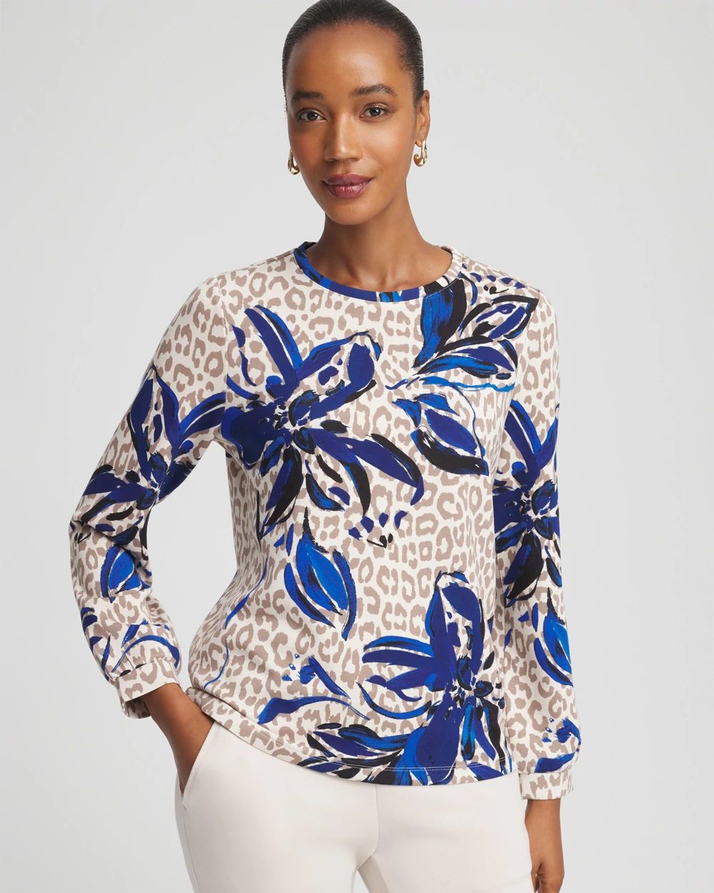 Zenergy® Scuba Animal Print Top