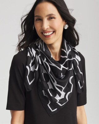 Mixed Print Square Scarf click to view larger image.