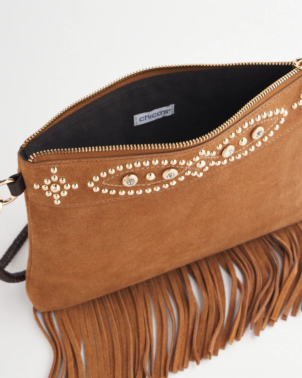 Embellished Fringe Wristlet