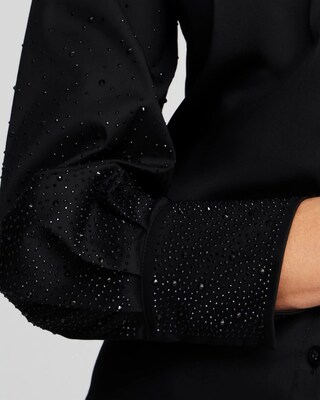 Poplin Embellished Sleeve Shirt click to view larger image.
