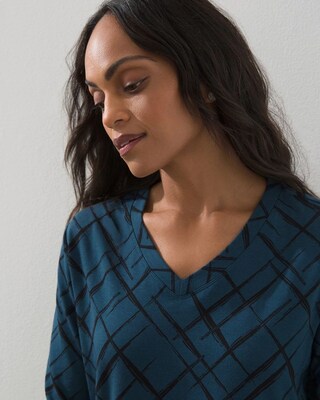 Zenergy Abstract Print V-neck Tunic