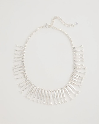 Silvertone Fish Collar Necklace
