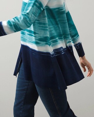 Spun Rayon Ombre Hanky Hem Cardigan