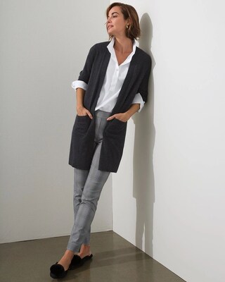 No Iron Stretch Faux Pearl Tunic