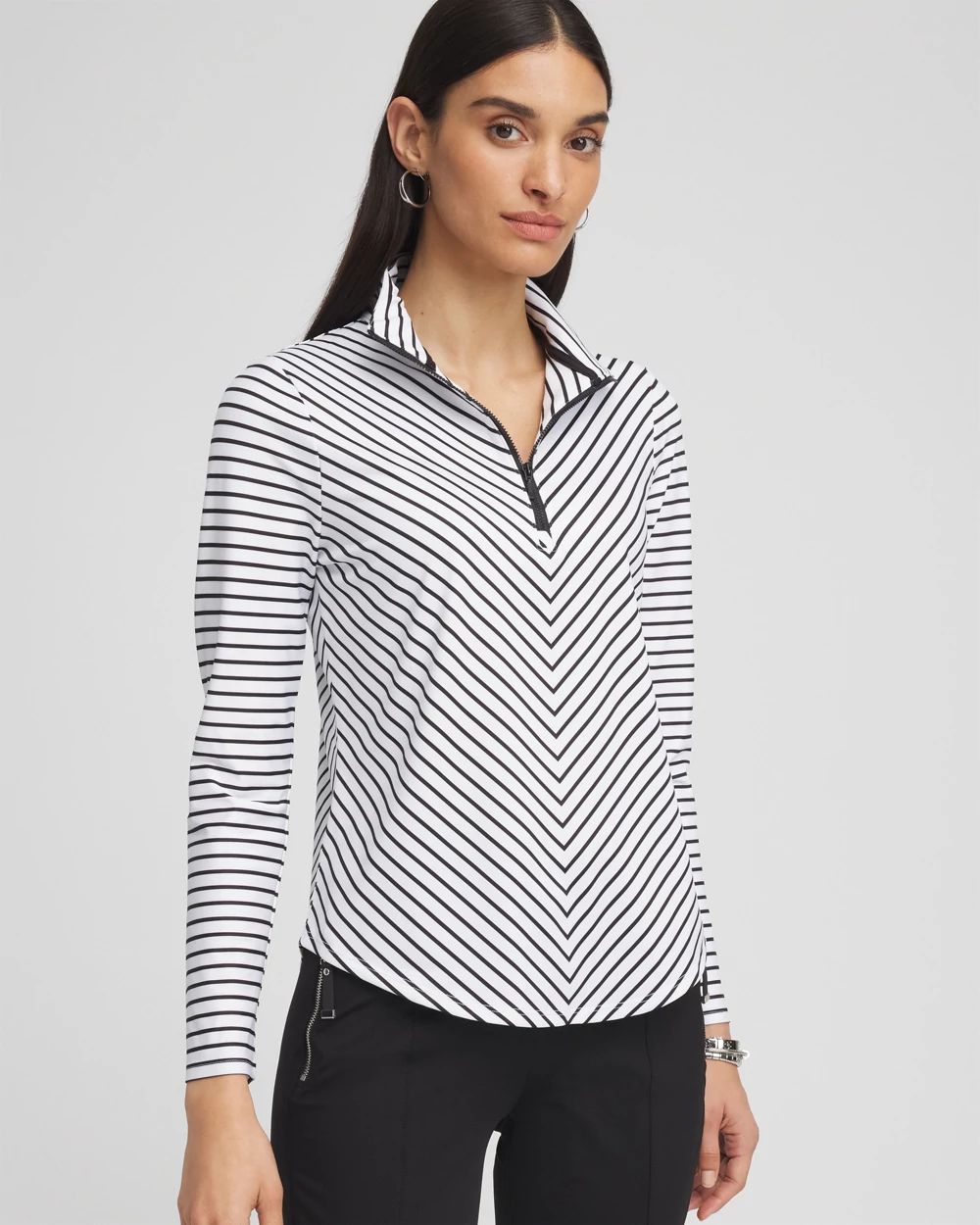Zenergy® UPF Stripe Long Sleeve Top