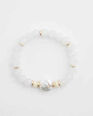 Faux Pearl Hero Stretch Bracelet