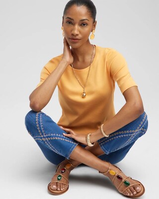 Everyday Elbow Sleeve Tee click to view larger image.