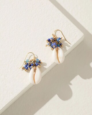 Shell Cluster Drop Earrings