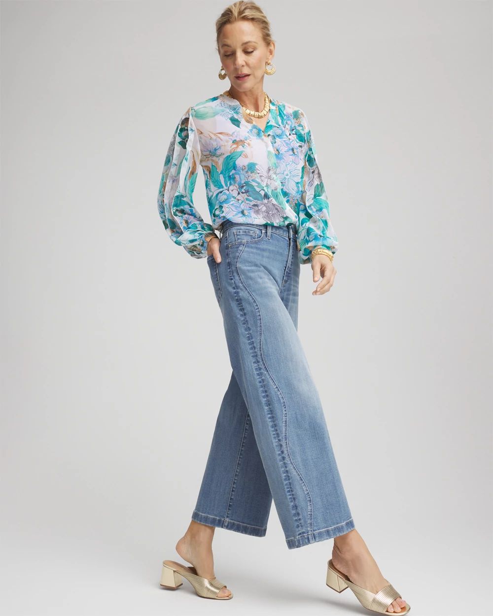 So Slimming® Wide Cropped Jeans