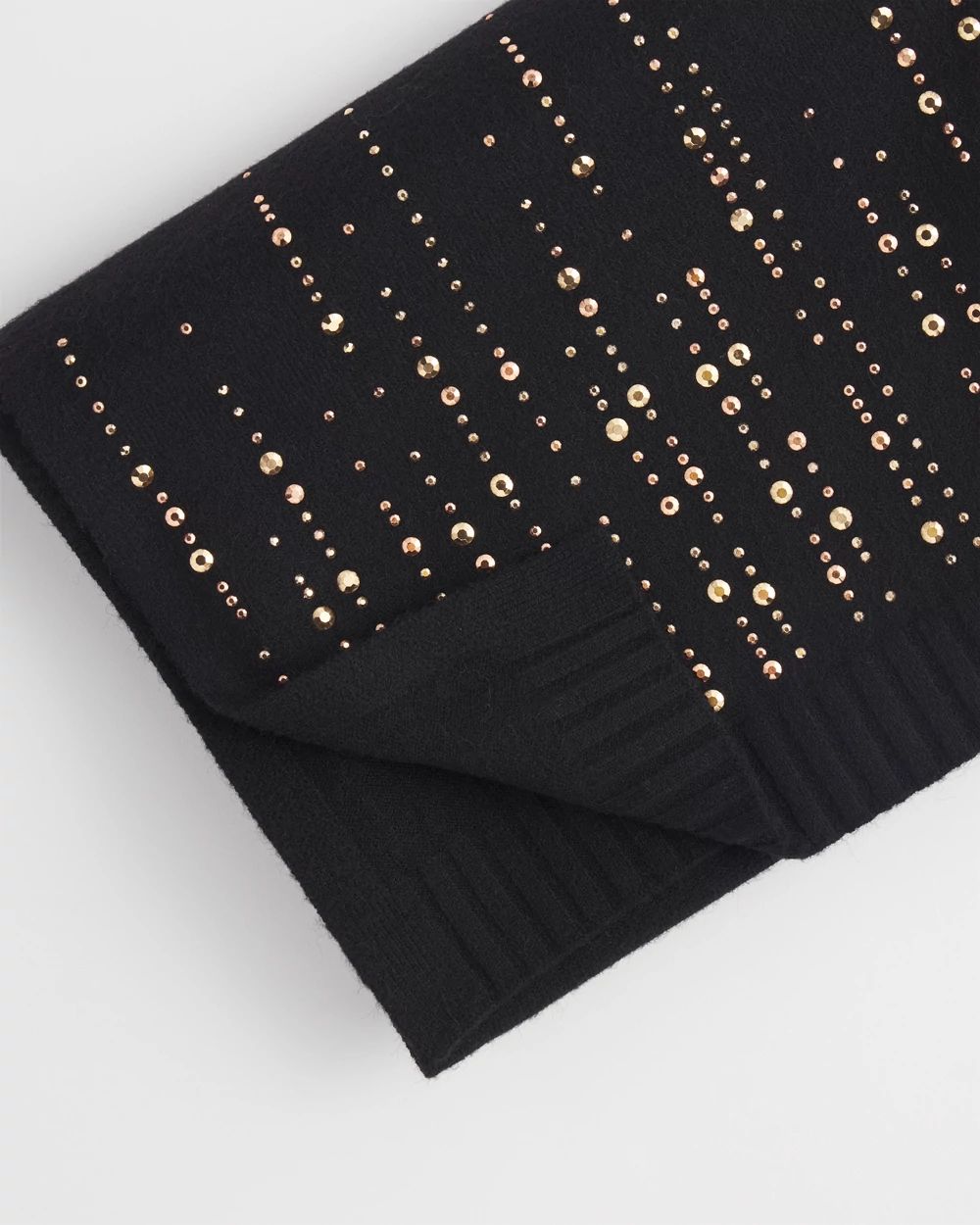 Black Embellished Scarf
