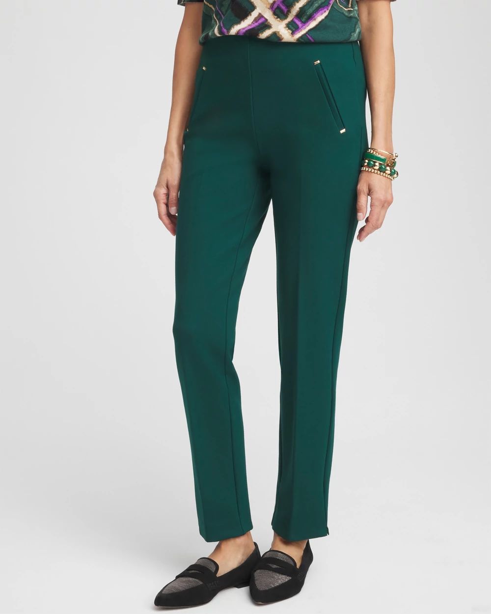 Juliet Slim Trim Detail Ankle Pants