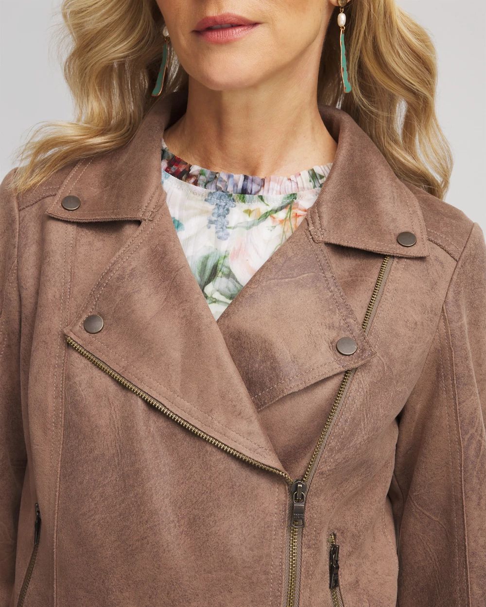 Suede Moto Jacket click to view larger image.
