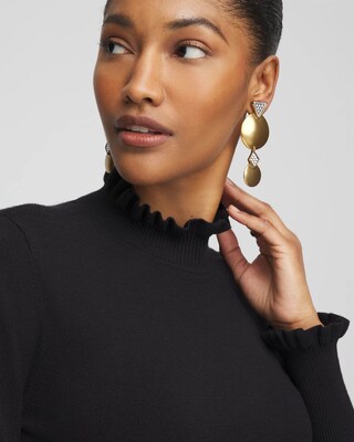 Ruffle Turtleneck Sweater click to view larger image.