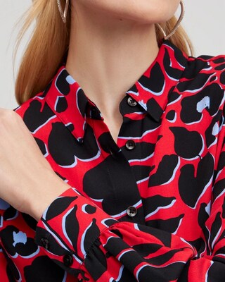 Twill Animal Print Tunic