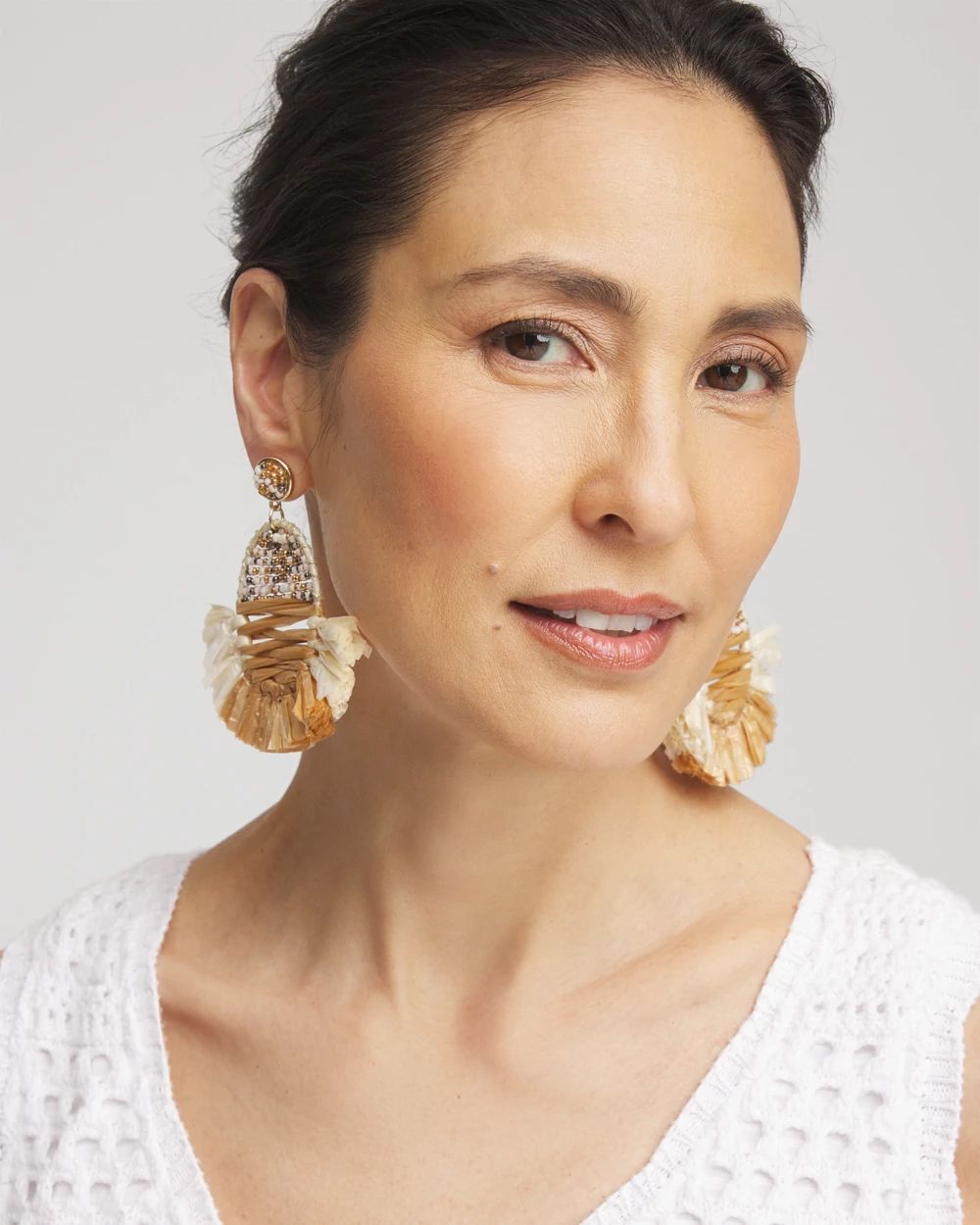 No Droop® Raffia Seed Bead Earrings