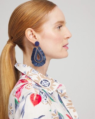 Jute Teardrop Earrings
