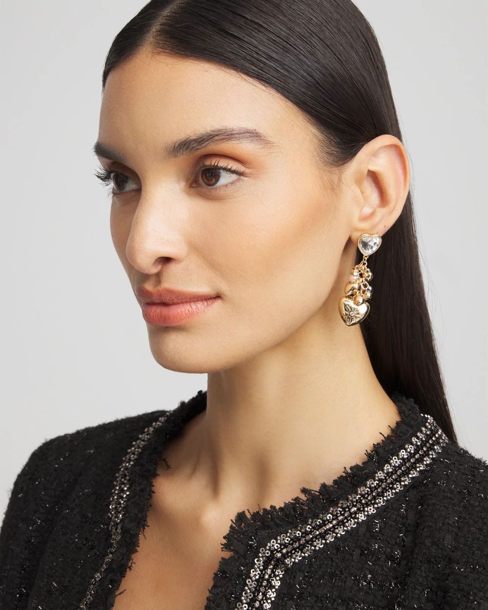No Droop®Heart Charm Earrings