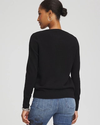 Relaxed V-Neck Cashmere Sweater click to view larger image.