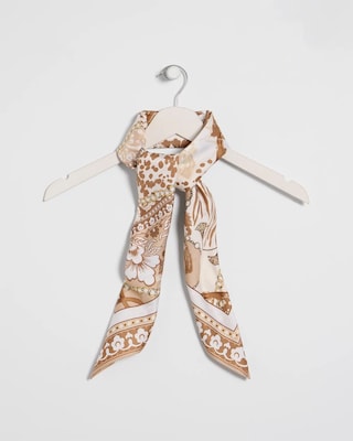 Neutral Printed Square Scarf