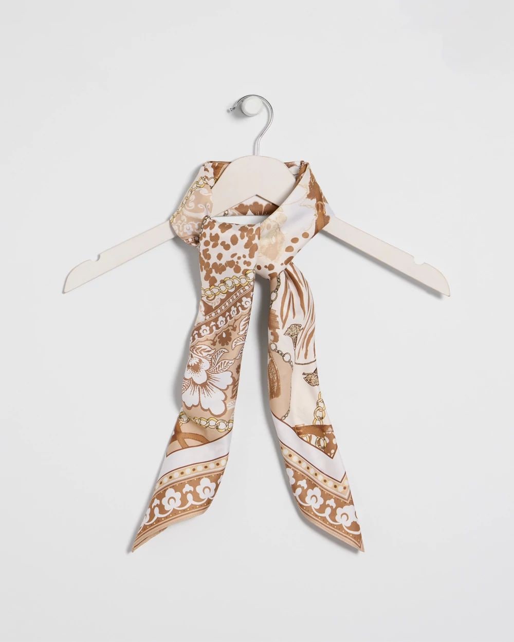 Neutral Printed Square Scarf