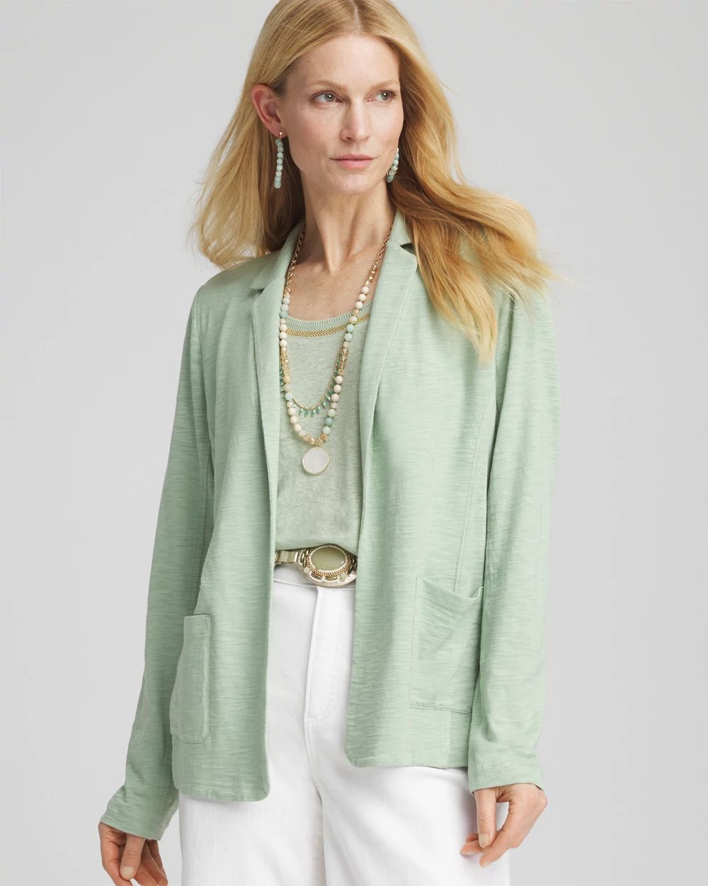Slub Knit Blazer