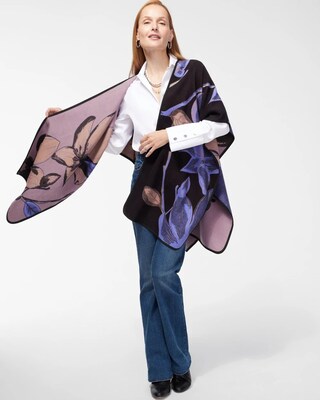 Floral Print Ruana
