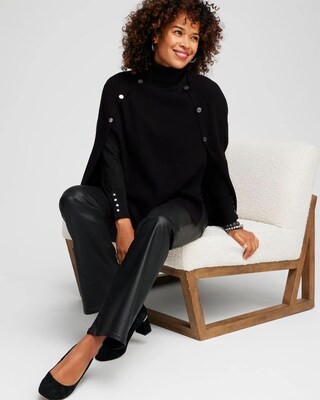 Black Knit Sweater Cape