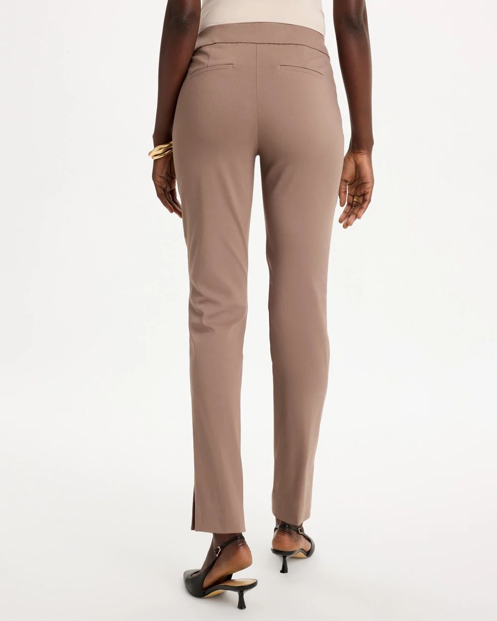 Brigitte™ Slim Button Hem Pants click to view larger image.