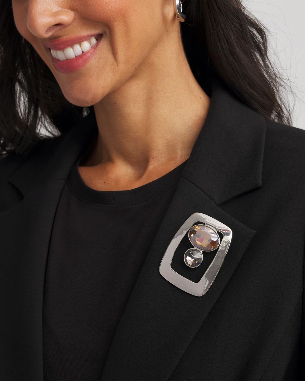 Modern Rectangle Brooch