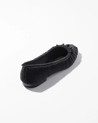 Velvet Beaded Flats