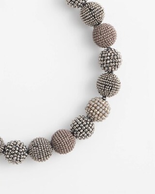 Hematite Seed Bead Bib Necklace click to view larger image.