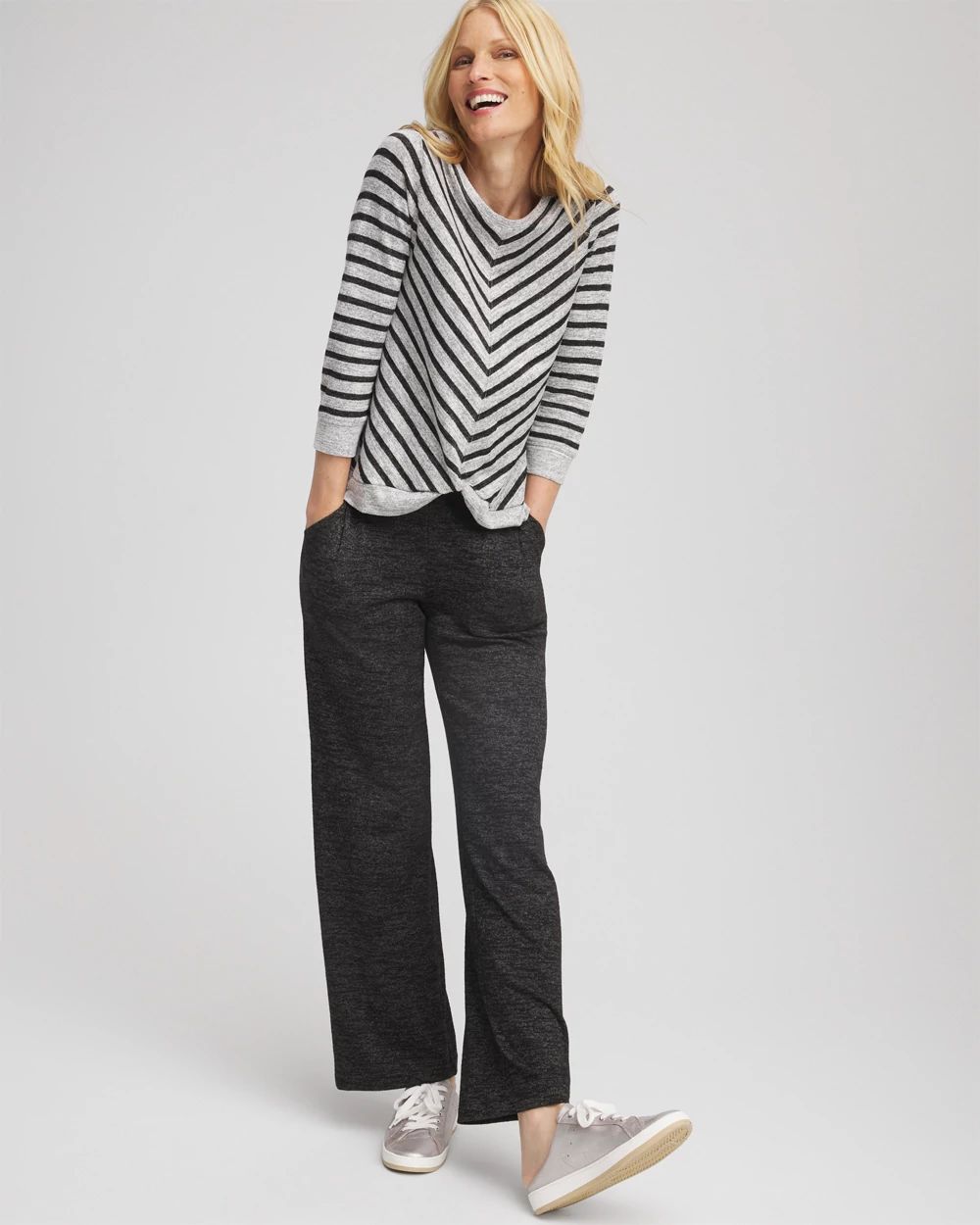 Zenergy® Striped Twist-Front Top