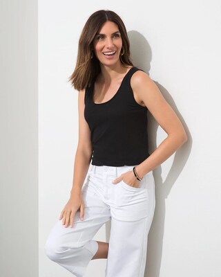 Cotton Slub Scoop Neck Tank