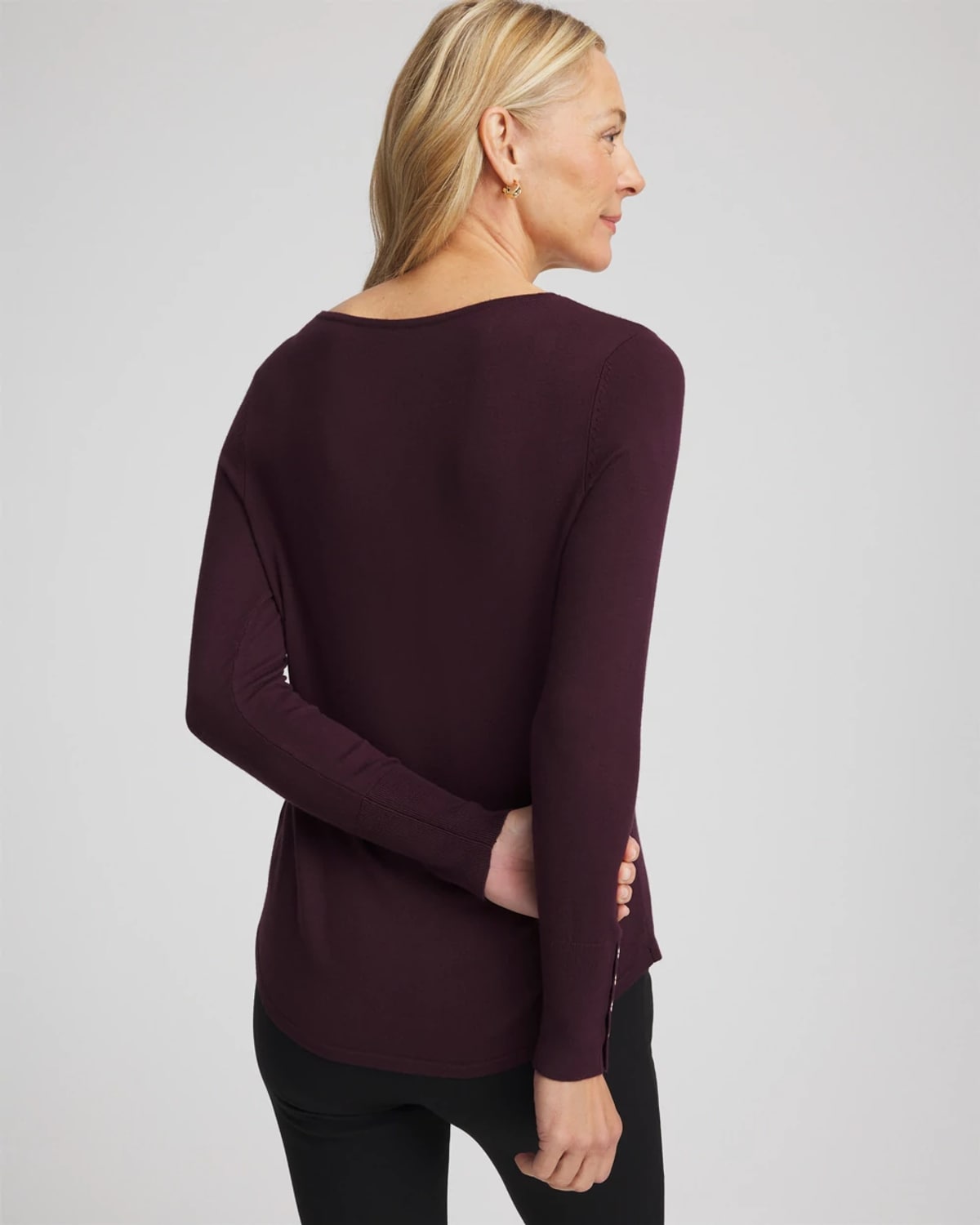 Chico's Ella V-neck Pullover Sweater In Night Bloom In Brown