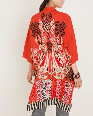 Tribal-Print Ruana Wrap