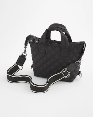 Quilted Cross Body Sport Tote Bag click to view larger image.