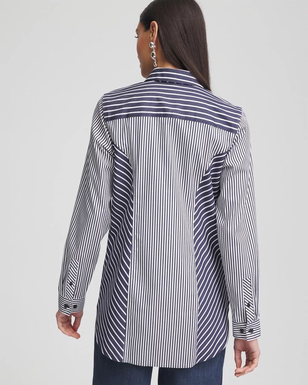 No Iron™ Mixed Stripes Tunic click to view larger image.