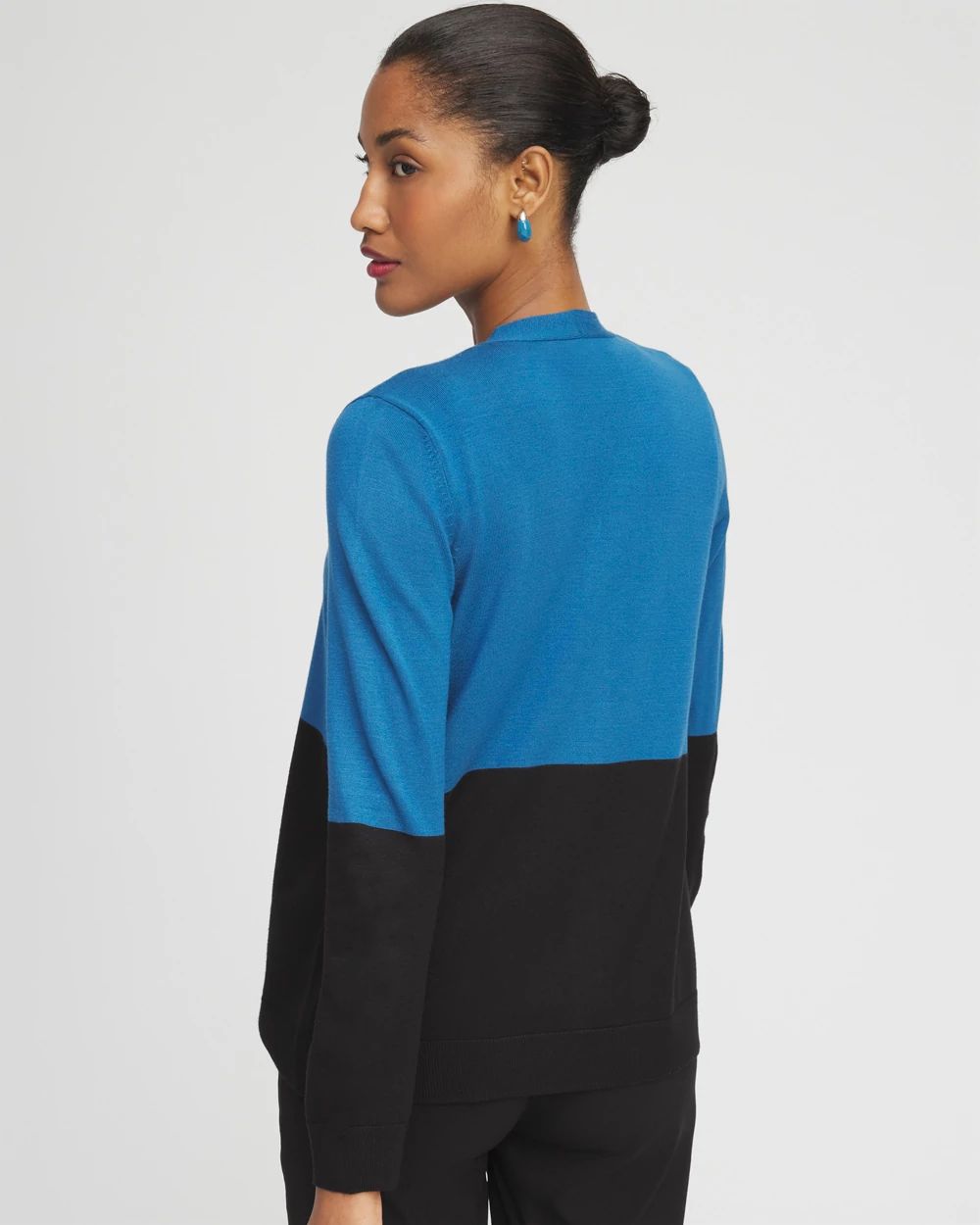 Colorblock Long Sleeve Cardigan