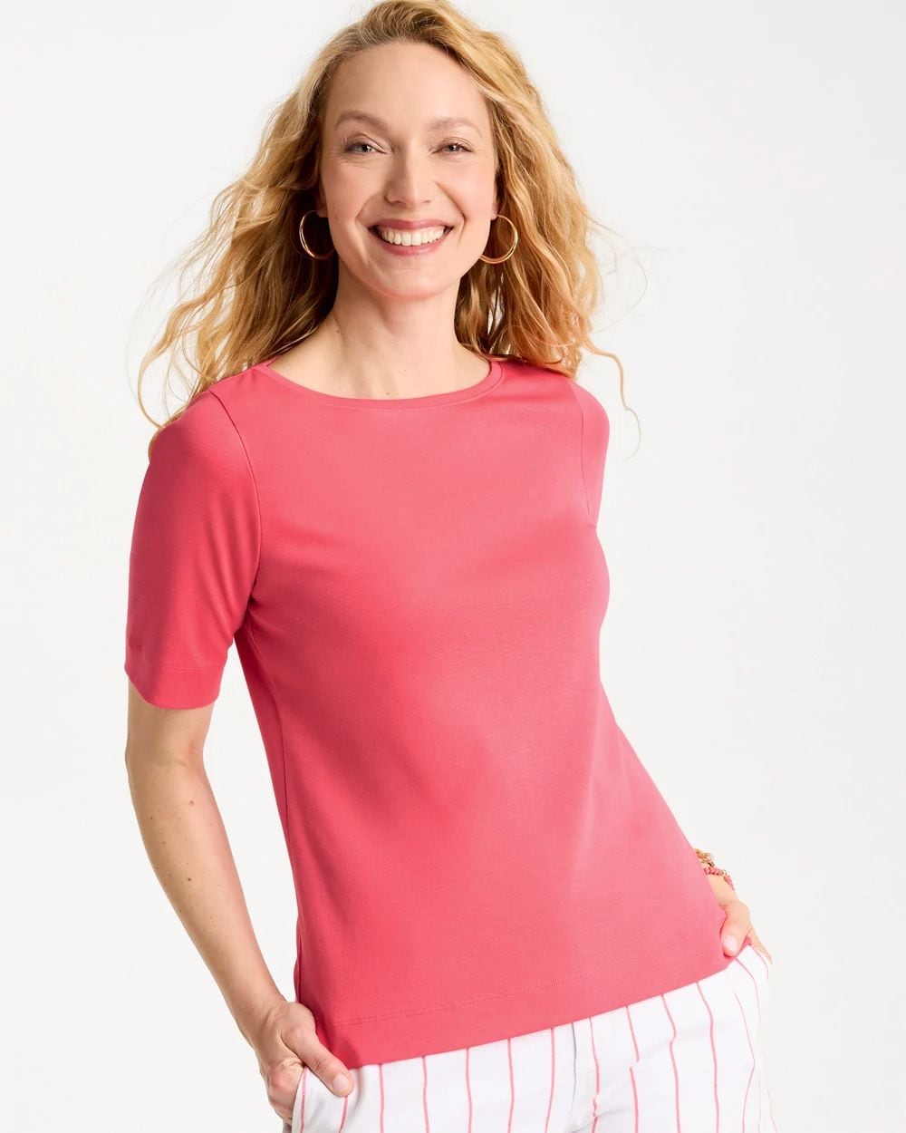 Pima Elbow Sleeve Tee