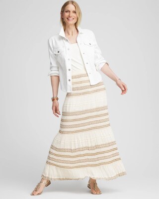 Crochet Gauze Trim Skirt click to view larger image.
